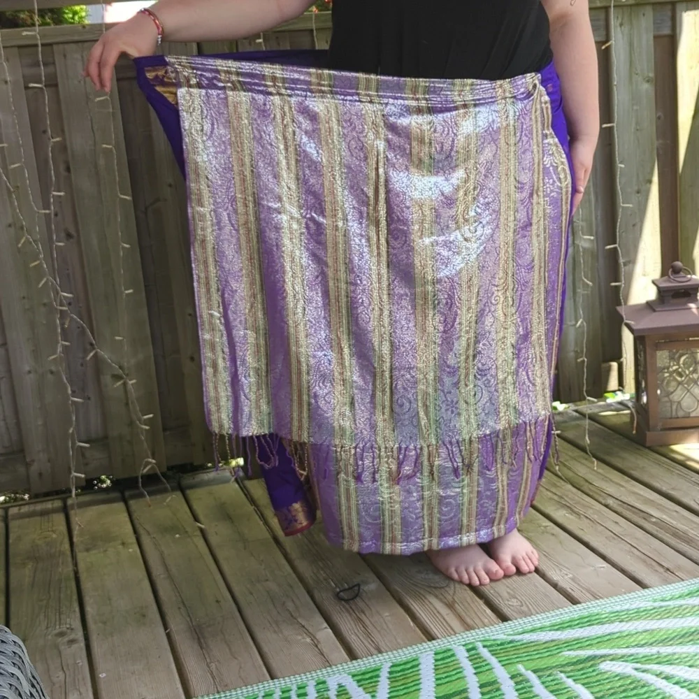 Purple And Gold Skirt - Picture 6 of 7